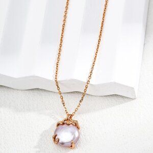 ✨ Artisan Original Design Sculptural Claw-Set Coin Pearl Necklace | S925